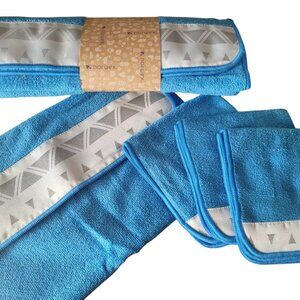 Norwex Marine Blue Microfiber Plush Towels Set 5 Piece